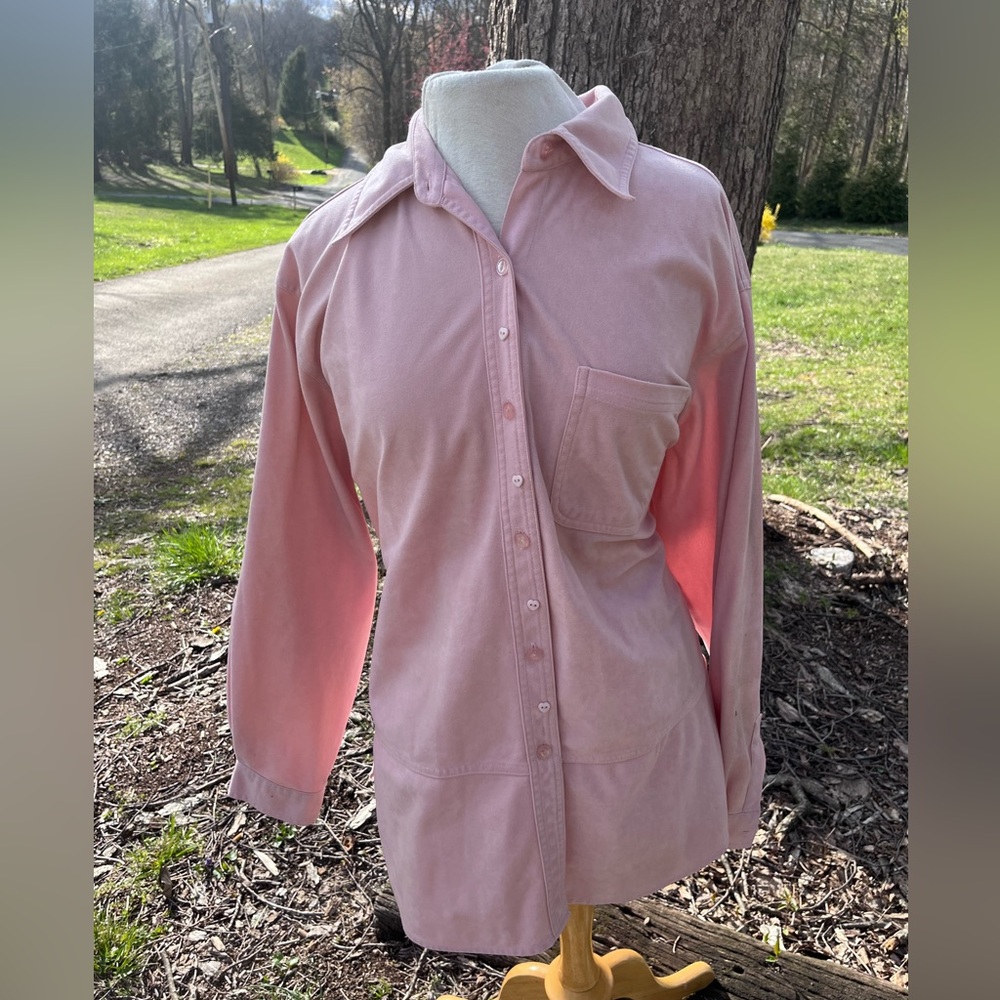 RED HOT PLUS WOMENS 24W PINK BUTTON DOWN SHIRT